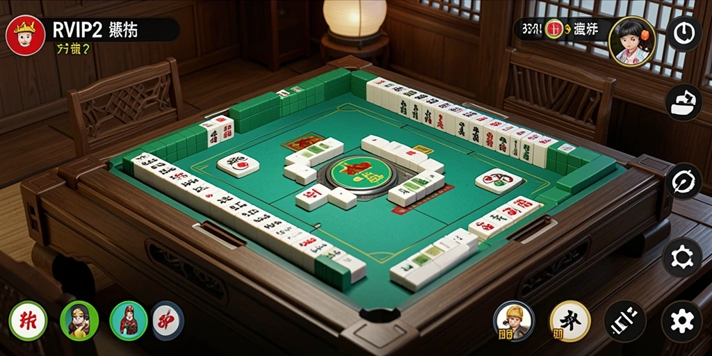 Screenshot gameplay RVIP2 menampilkan keseruan dan tantangan permainan Mahjong.